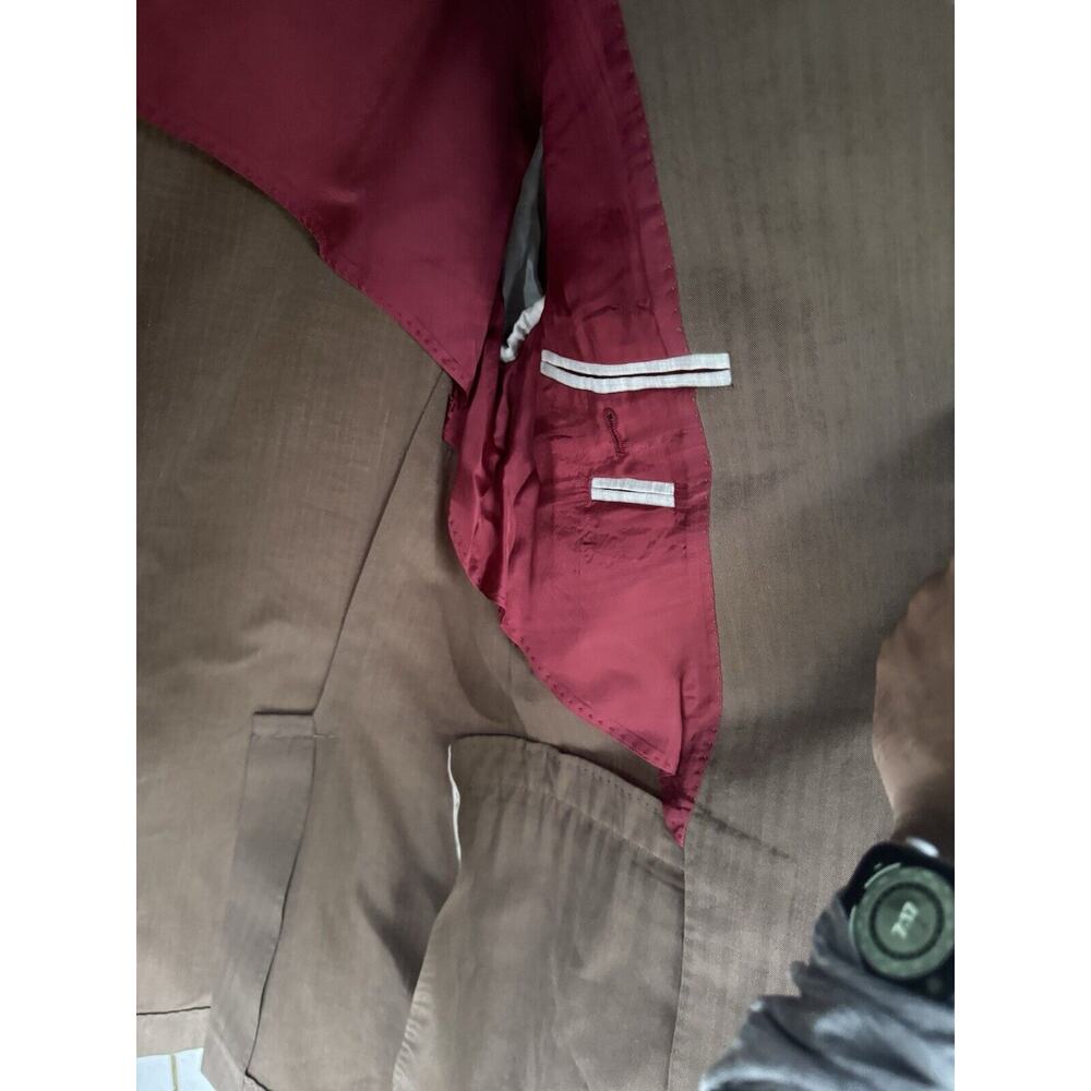 Brunello Cucinelli Brown Herringbone 100% Cotton Blazer Unstructured 52/42R Men - Picture 7 of 9